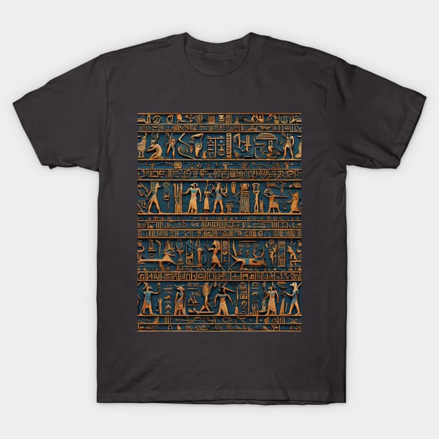 Egyptian hieroglyphs T-Shirt by likbatonboot